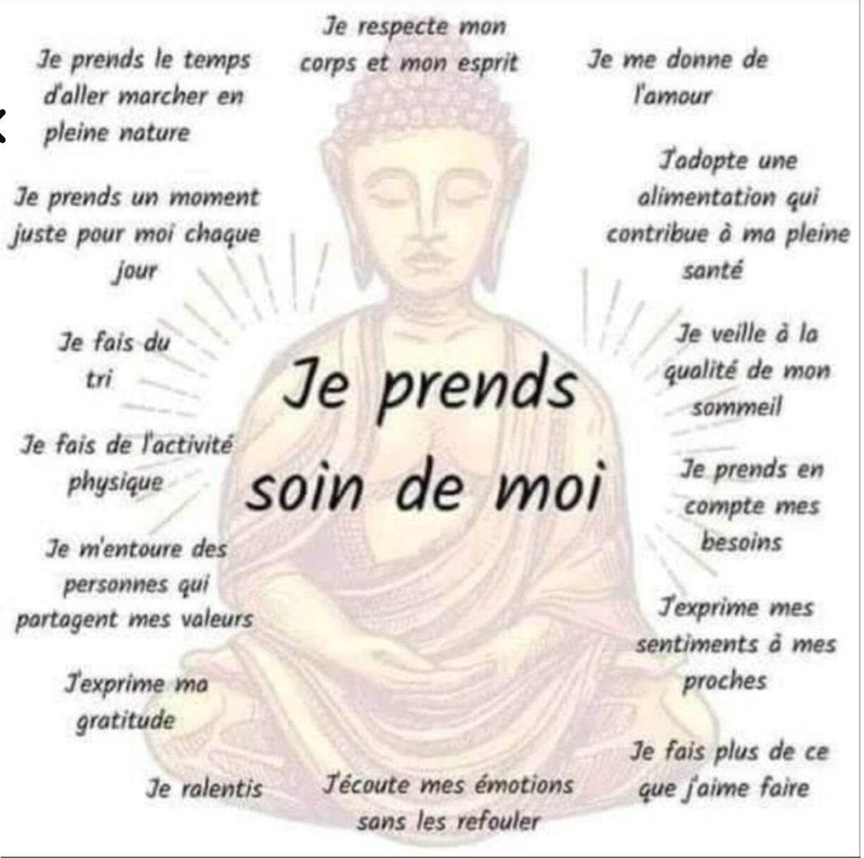 Bouddha — Je prends soin de moi